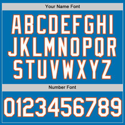 Custom Blue White-Orange Authentic Baseball Jersey