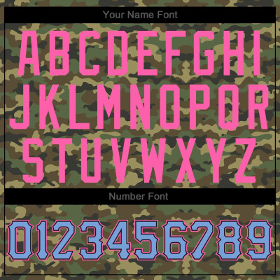 Custom Camo Light Blue-Pink Authentic Salute To Service Baseball Jersey