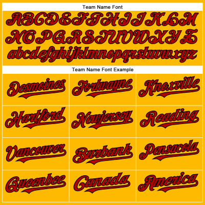 Custom Gold Red-Black Authentic Baseball Jersey