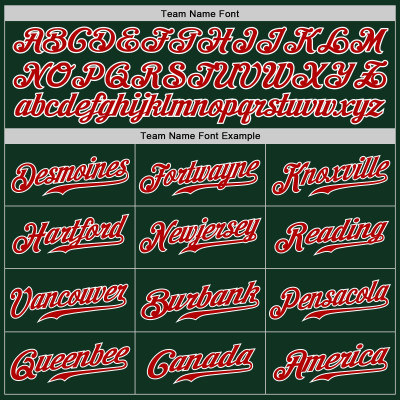 Custom Green Red-White Authentic Baseball Jersey
