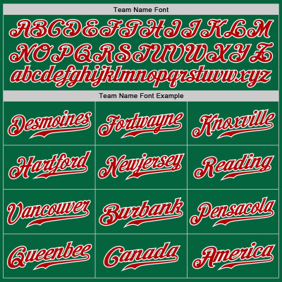 Custom Kelly Green White Pinstripe Red-White Authentic Baseball Jersey