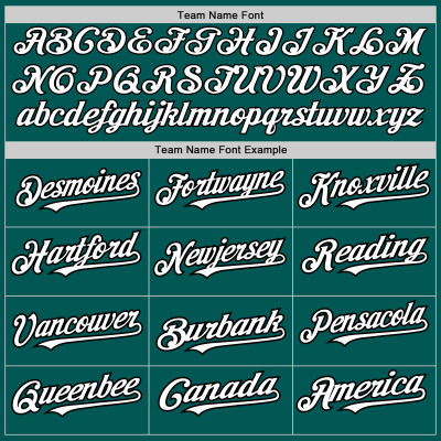 Custom Midnight Green White-Black 3 Colors Arm Shapes Authentic Baseball Jersey