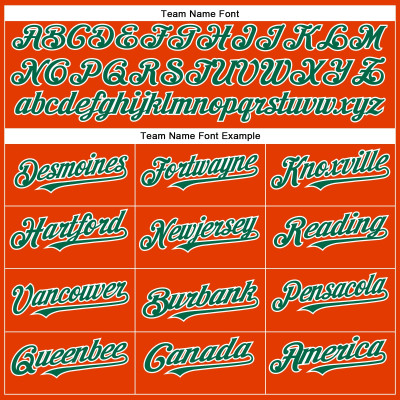 Custom Orange Kelly Green-White Authentic Baseball Jersey