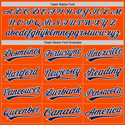 Custom Orange Navy-White Authentic Baseball Jersey