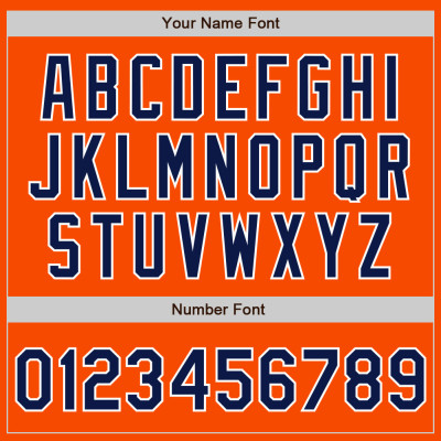 Custom Orange Navy-White Authentic Baseball Jersey