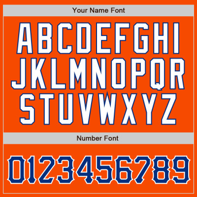 Custom Orange White Pinstripe Royal-White Authentic Baseball Jersey