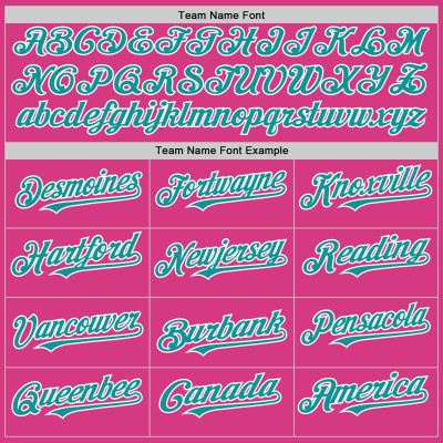 Custom Pink Teal-White Line Authentic Baseball Jersey
