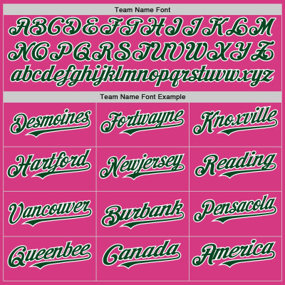Custom Pink Green-White Line Authentic Baseball Jersey