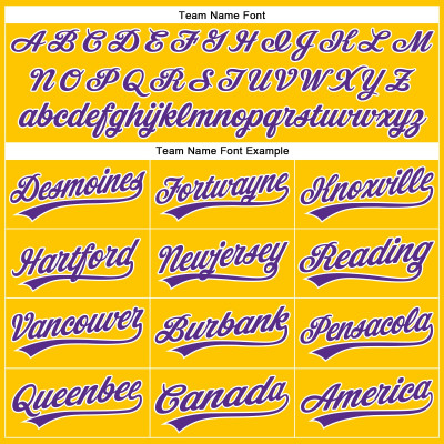Custom Yellow Purple-White Authentic Baseball Jersey