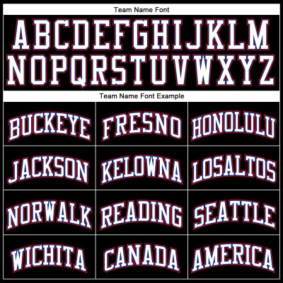 Custom Black White Royal-Red Authentic Throwback Basketball Jersey