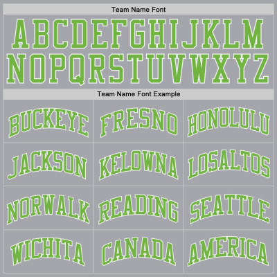 Custom Gray Neon Green-White Authentic Throwback Basketball Jersey