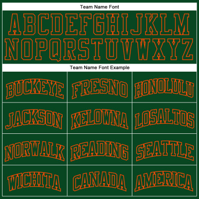 Custom Hunter Green Green-Orange Authentic Throwback Basketball Jersey