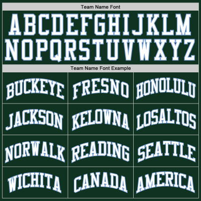 Custom Hunter Green White-Light Blue Authentic Throwback Basketball Jersey