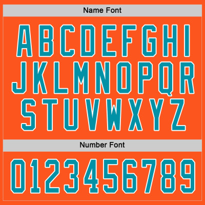 Custom Orange Teal-White Hockey Jersey