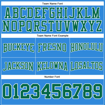 Custom Stitched Electric Blue Kelly Green-White Football Pullover Sweatshirt Hoodie