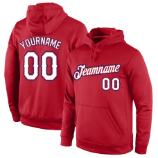 Custom Stitched Red White-Royal Sports Pullover Sweatshirt Hoodie