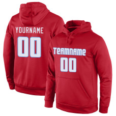 Custom Stitched Red White-Light Blue Sports Pullover Sweatshirt Hoodie