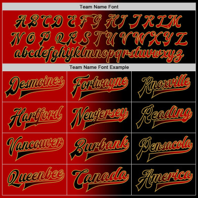 Custom Black Red-Old Gold Bomber Full-Snap Varsity Letterman Gradient Fashion Jacket