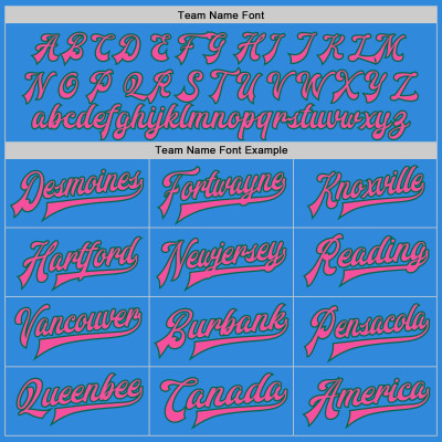 Custom Electric Blue Pink-Kelly Green Bomber Full-Snap Varsity Letterman Jacket