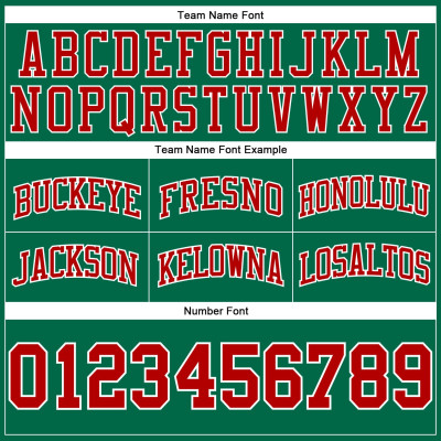 Custom Kelly Green Red-White Authentic Throwback Basketball Shorts
