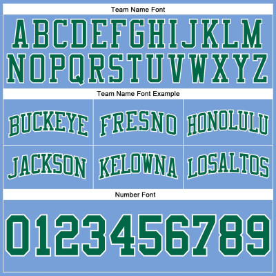 Custom Light Blue Kelly Green-White Authentic Throwback Basketball Shorts