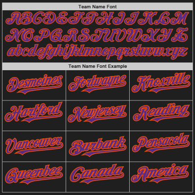 Custom Black Orange Pinstripe Purple Two-Button Unisex Softball Jersey