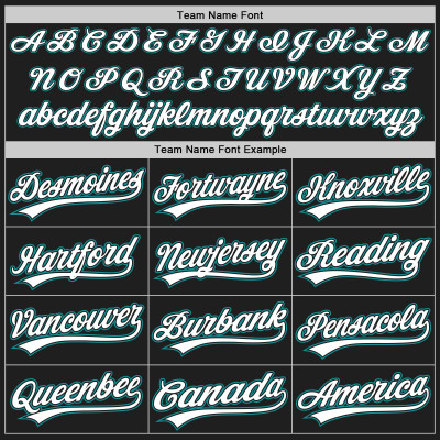 Custom Black White-Teal Two-Button Unisex Softball Jersey