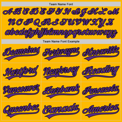 Custom Gold Purple-Black Two-Button Unisex Softball Jersey