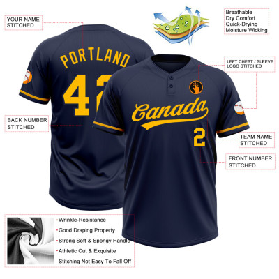 Custom Light Blue White-Gray Two-Button Unisex Softball Jersey