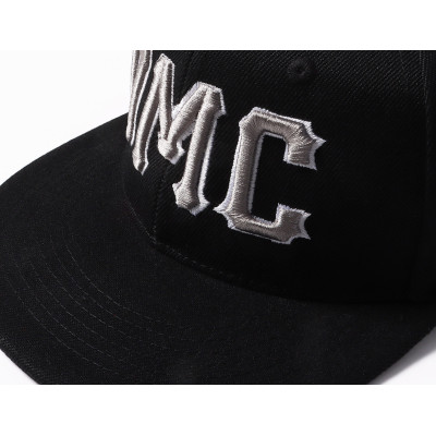 Custom Black Light Gray-White Stitched Adjustable Snapback Hat