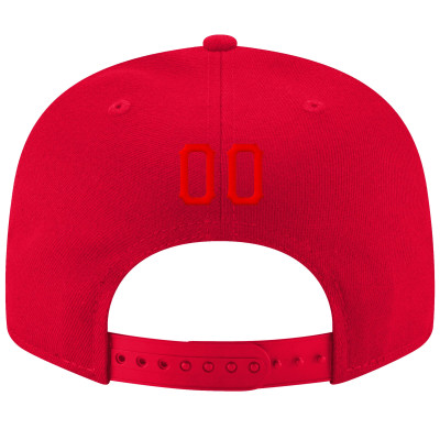 Custom Red Red-Black Stitched Adjustable Snapback Hat
