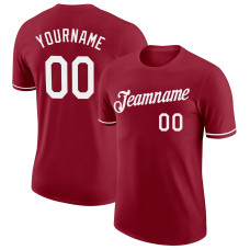 Custom Crimson White Performance T-Shirt
