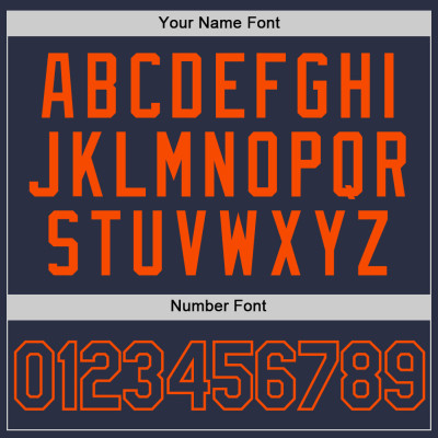 Custom Navy Navy-Orange Performance T-Shirt