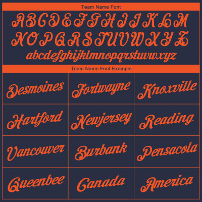 Custom Navy Orange Performance T-Shirt