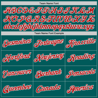Custom Teal Red-White Performance T-Shirt